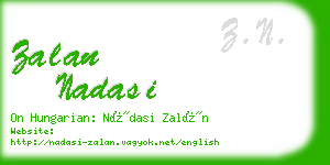 zalan nadasi business card